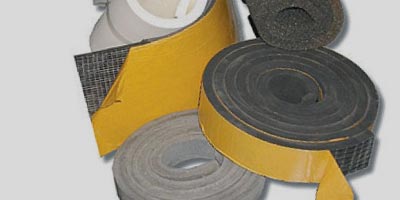 Adhesive sponge rubber sheets