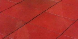 Granulated rubber tiled flooring